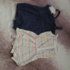 2 piece baby girl romper